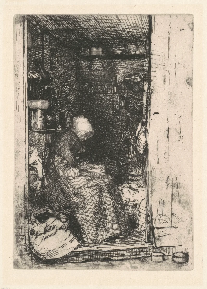 La Vieille aux Loques by James McNeill Whistler, print, 1858