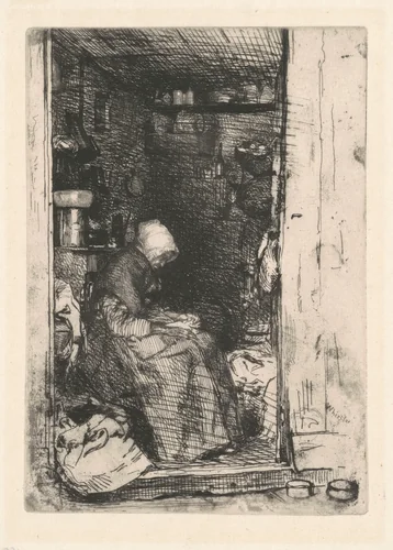 La Vieille aux Loques by James McNeill Whistler, print, 1858