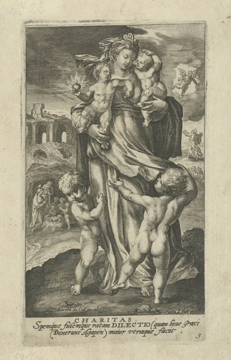 Liefde by Crispijn van de Passe, print, 1580-1588