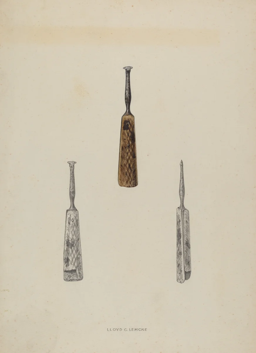 Leather Guide Marker by Lloyd Charles Lemcke, index of american design, 1937