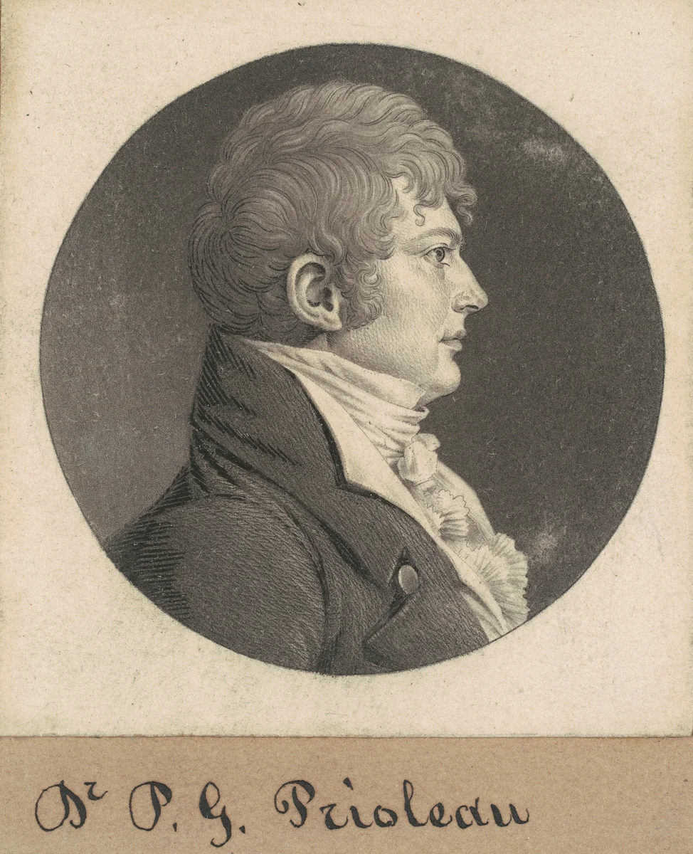 Unidentified Man by Charles B. J. Févret de Saint-Mémin, print, 1808-1809