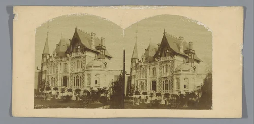 Eclectische villa, mogelijk in Duitsland of Zwitserland by anonymous, photograph, 1852-1863