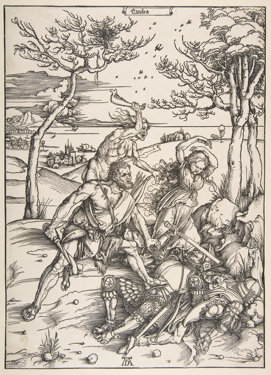Hercules and Cacus by Albrecht Dürer, print, 1485-1528