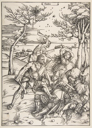 Hercules and Cacus by Albrecht Dürer, print, 1485-1528