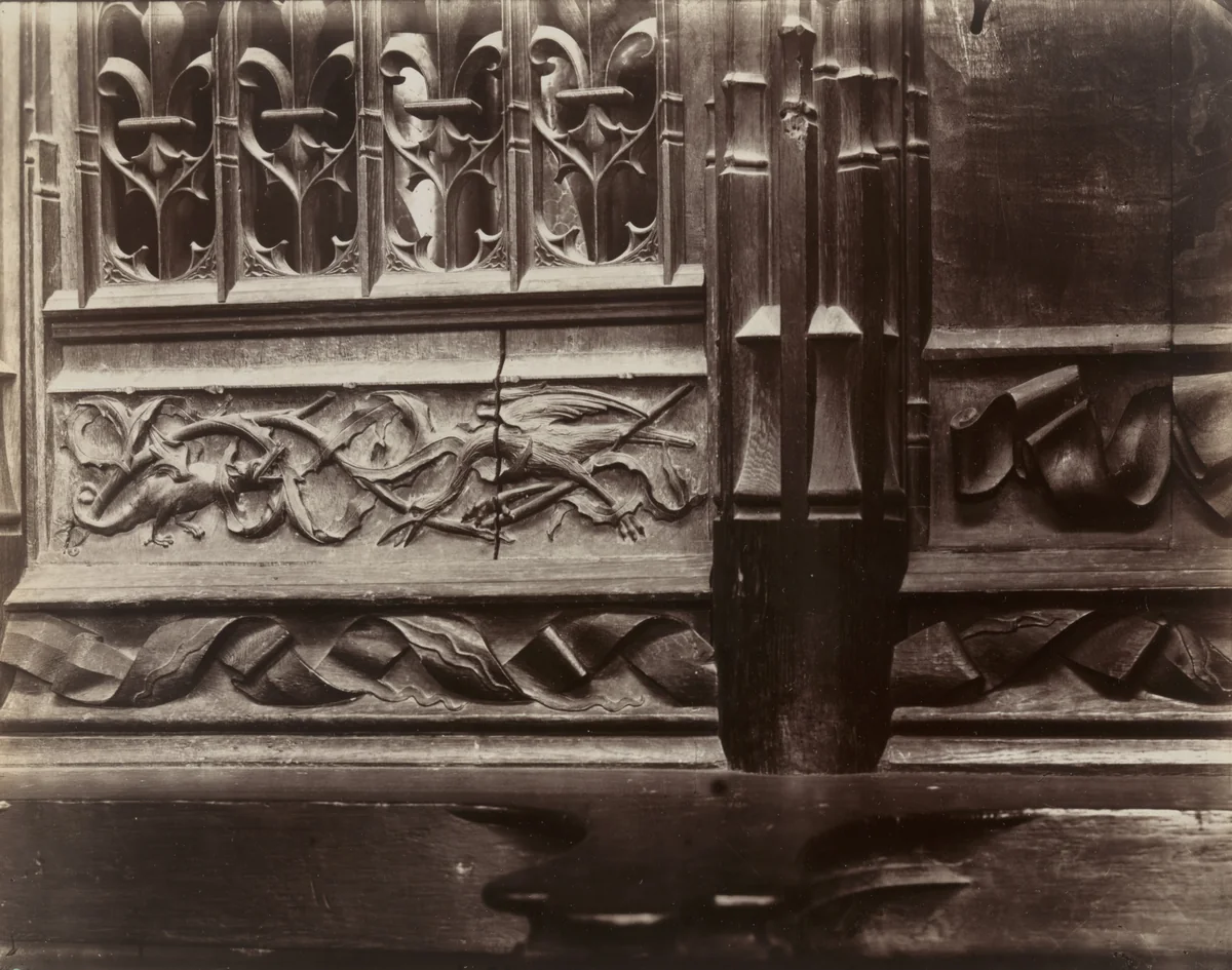 Amiens (stalles) by Eugène Atget, photograph, 1900