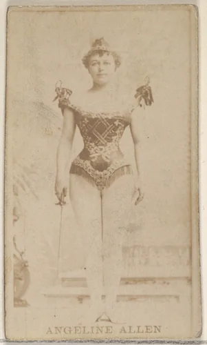 Angeline Allen, from the Actors and Actresses series (N45, Type 8) for Virginia Brights Cigarettes by Allen & Ginter, photograph, 1885-1891