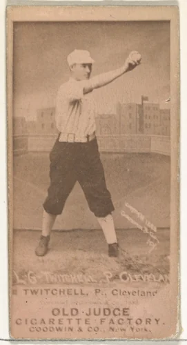 Lawrence Grant "Larry" Twitchell, Pitcher, Cleveland, from the Old Judge series (N172) for Old Judge Cigarettes by Goodwin & Company, photograph, 1888