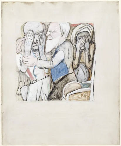 The Return of the Prodigal Son ( Die Heimkehr des Verlorenen Sohnes ) by Max Beckmann, drawing, 1918