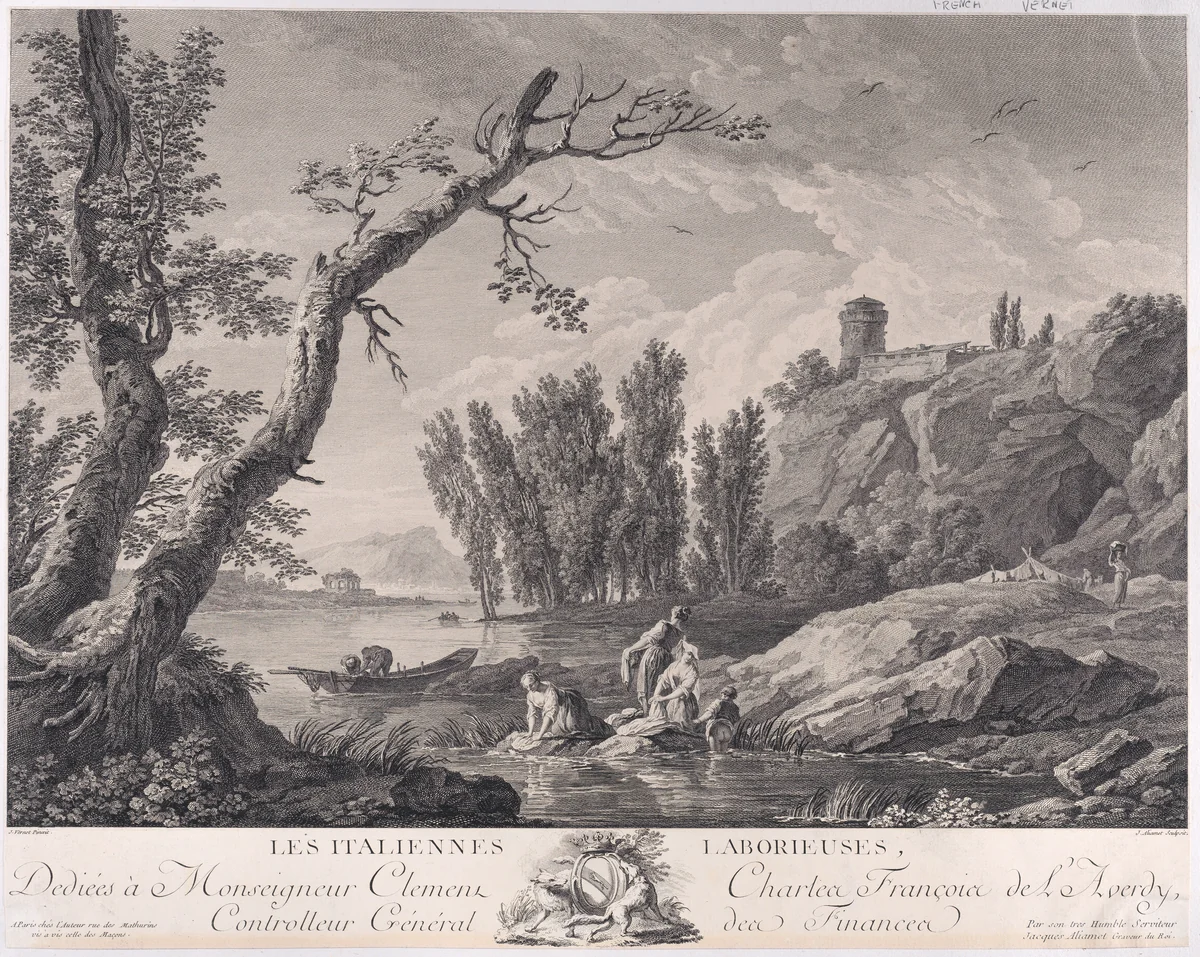The Laboring Italian Women by Joseph Vernet, print, 1765