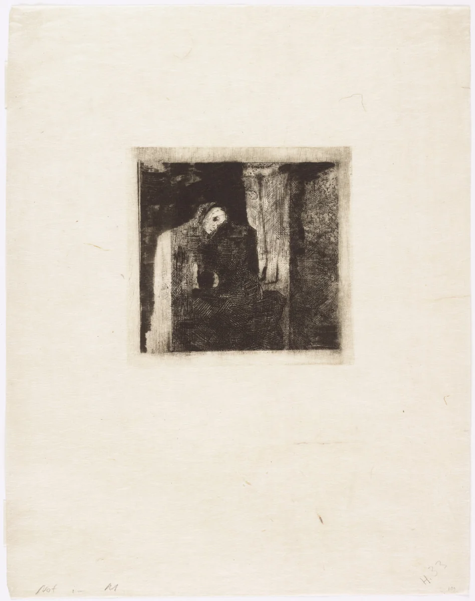 Cathedral Interior (Intérieur de cathédrale) by Odilon Redon, print, 1914