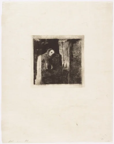 Cathedral Interior (Intérieur de cathédrale) by Odilon Redon, print, 1914