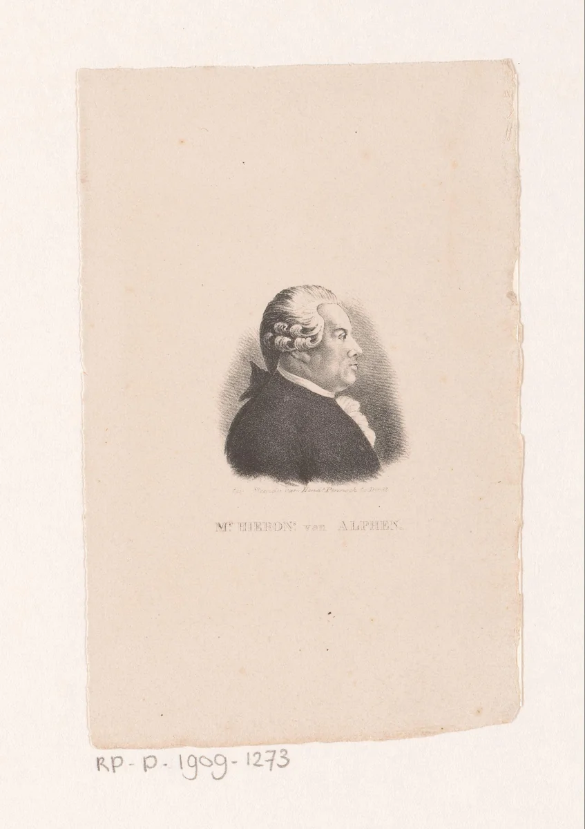 Portret van Hieronymus van Alphen by anonymous, print, 1838-1848