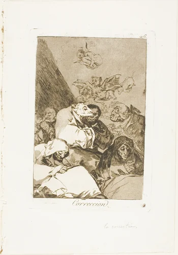 Correction, plate 46 from Los Caprichos by Francisco José de Goya, print, 1797-1799