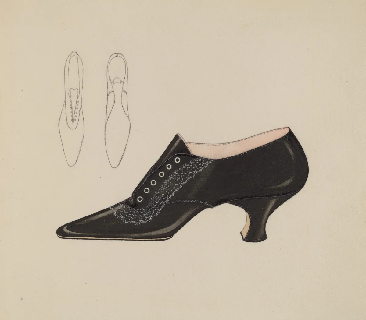 Woman's Shoe by Marie Mitchell
Carl Schutz, index of american design, 1935-1942