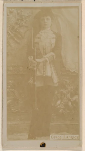 Grace Langley, from the Actresses series (N245) issued by Kinney Brothers to promote Sweet Caporal Cigarettes by Kinney Brothers Tobacco Company, photograph, 1890