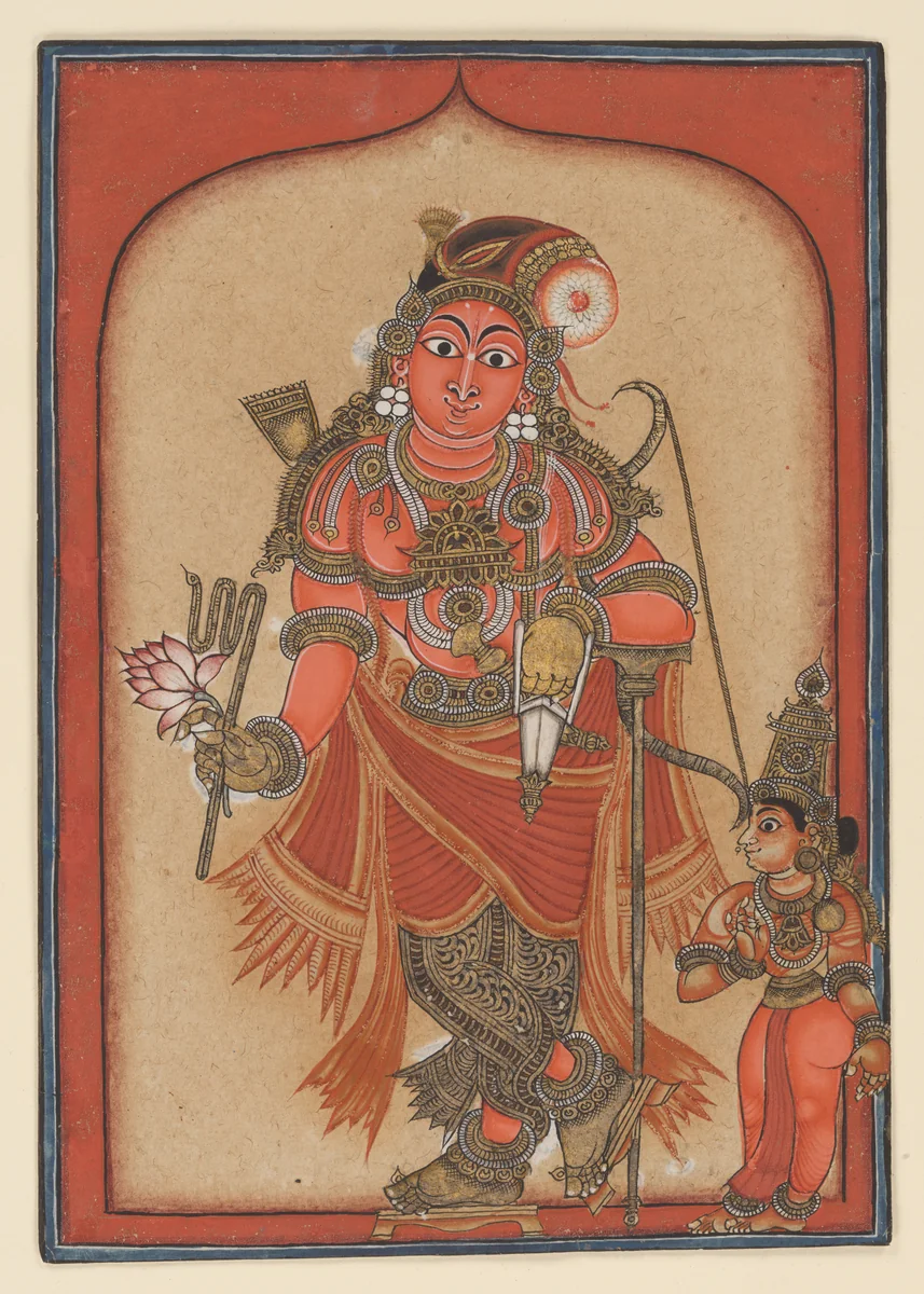Krishna Rajagopalaswamy, king of the cowherds by Tirupati School, painting, 1767-1799