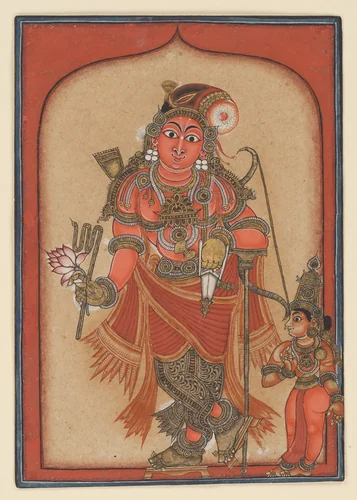 Krishna Rajagopalaswamy, king of the cowherds by Tirupati School, painting, 1767-1799