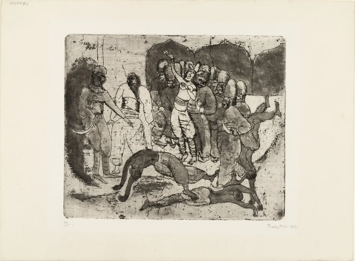 Russian Ballet III (Russisches Ballett III) by Max Pechstein, print, 1912