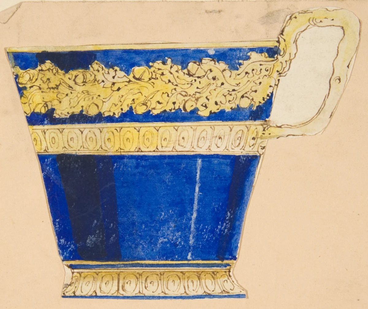 Design for a cup by anonymous, drawing, 1800-1899