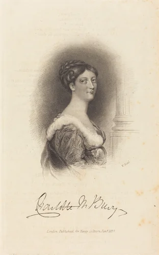 Lady Charlotte Susan Maria Bury by W. Read, print, 1837