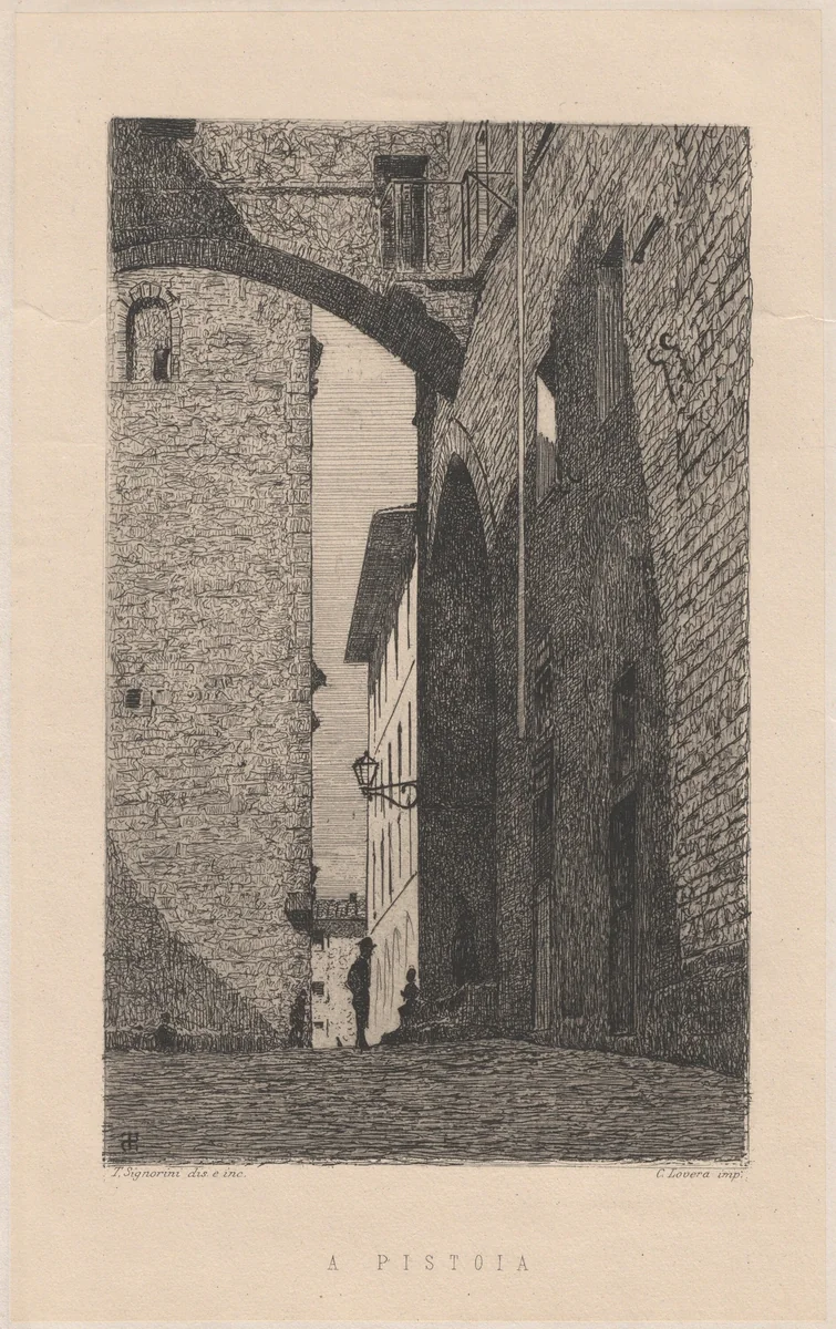 A Pistoia [In Pistoia] by Telemaco Signorini, print, 1872