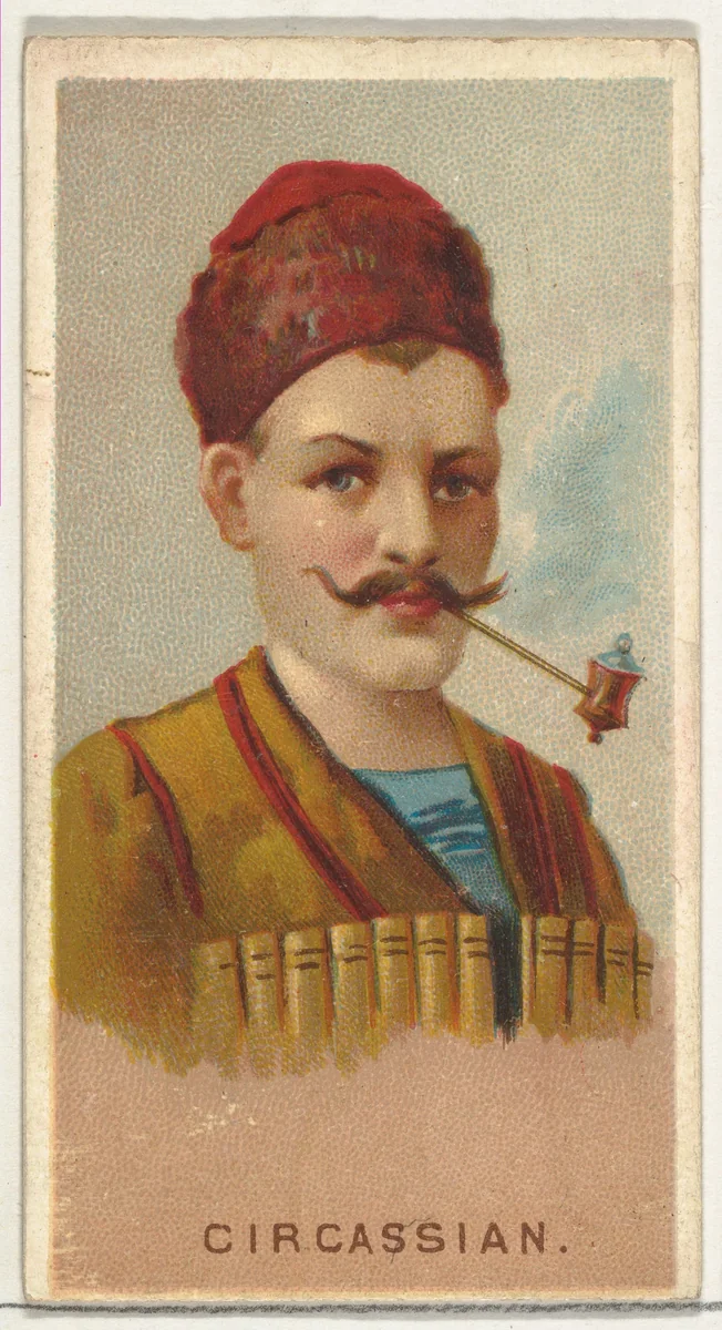 Circassian, from World's Smokers series (N33) for Allen & Ginter Cigarettes by Allen & Ginter, print, 1888