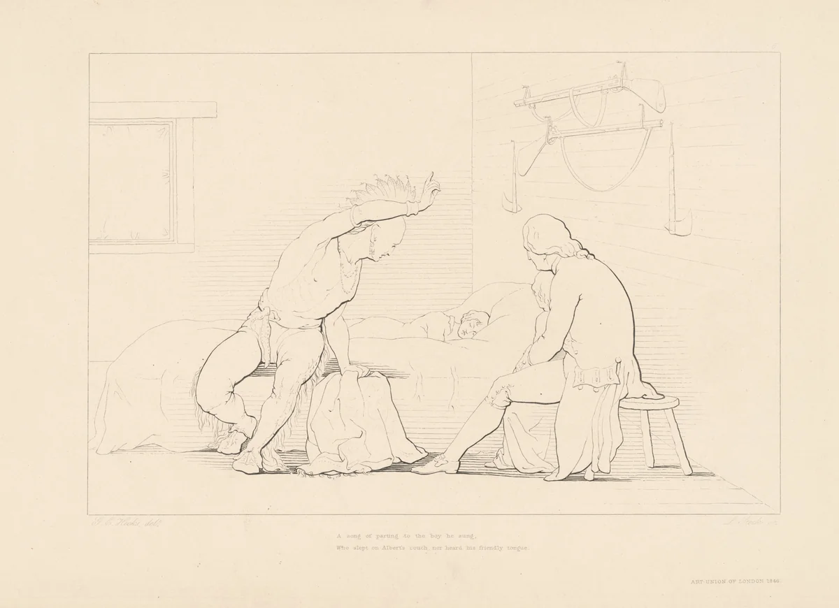 A Song of Parting to the Boy He Sung by Lumb Stocks
George Elgar Hicks
Thomas Campbell, print, 1846