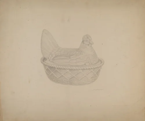 Covered Dish (Hen) by Sydney Roberts, index of american design, 1940