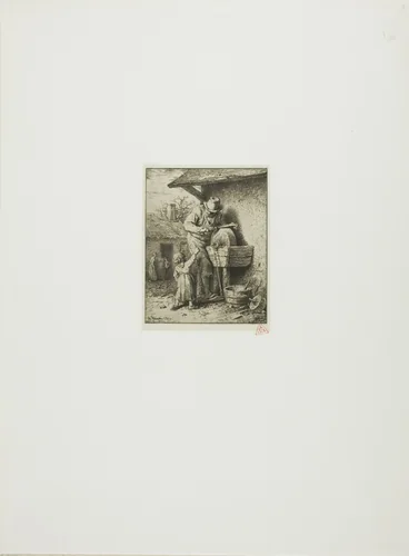 The Knife-Grinder by Charles-Émile Jacque, print, 1850