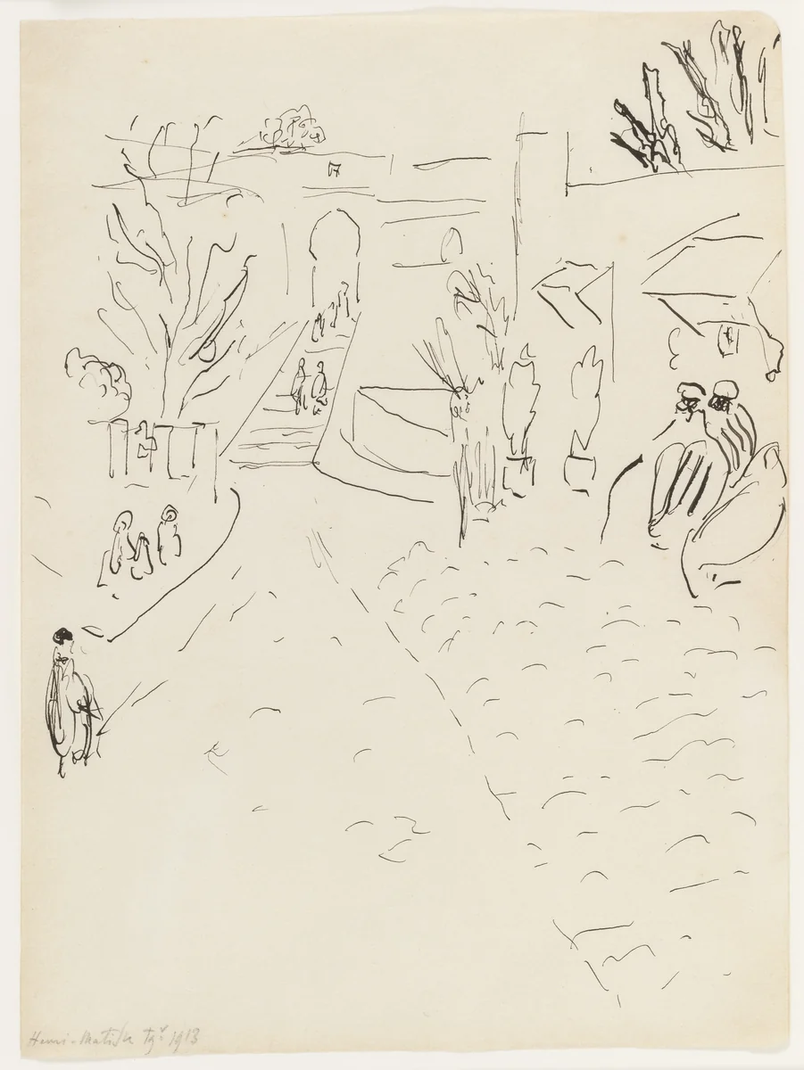 À la Porte de las Casbah by Henri Matisse, drawing, 1913