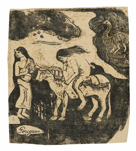 The Rape of Europa, from the Suite of Late Wood-Block Prints by Paul Gauguin, print, 1898-1899