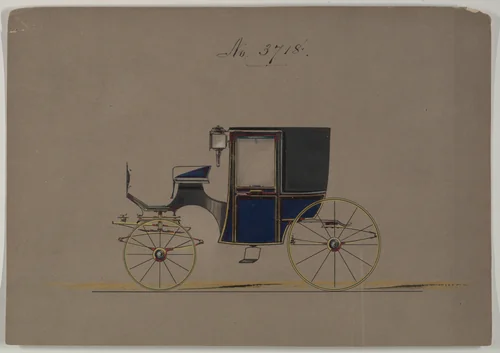 Brougham #3718 by Brewster & Co., drawing, 1881