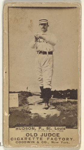 Nathaniel P. "Nat" Hudson, Pitcher, St. Louis Browns, from the Old Judge series (N172) for Old Judge Cigarettes by Goodwin & Company, photograph, 1888