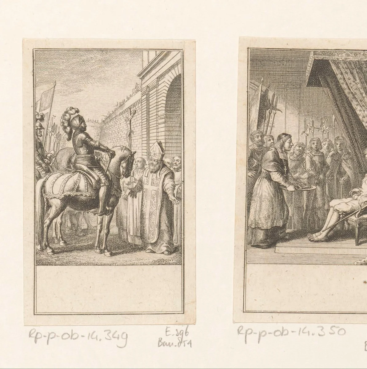 Lodewijk VII voor de poort van Jeruzalem by Daniel Nikolaus Chodowiecki, print, 1781