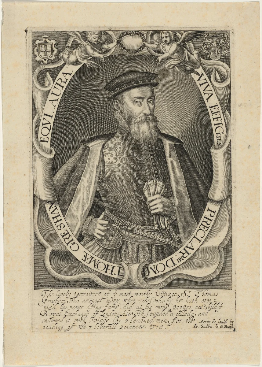 Sir Thomas Grisham by Francis Delaram, print, 1590-1627