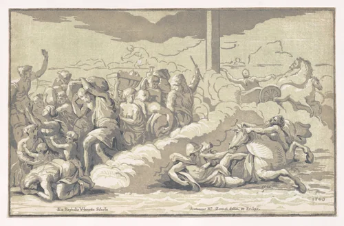 The Israelites Passing the Red Sea, from Diversarum Iconum...Series Secunda by Anton Maria Zanetti, print, 1740