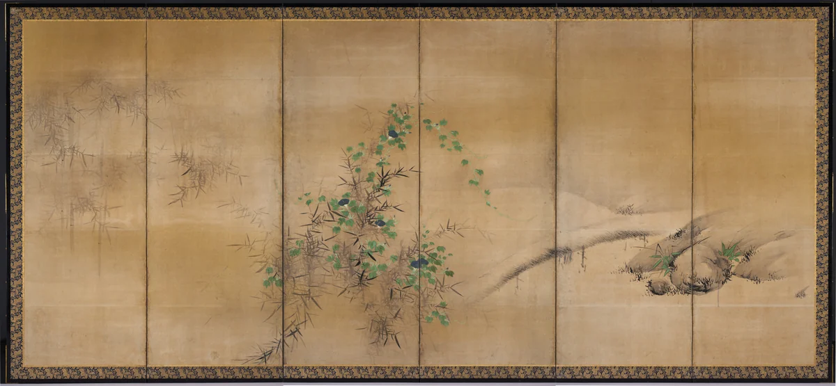 Winter and Summer Flowers by Kaihō Yūshō, painting, 1595-1605