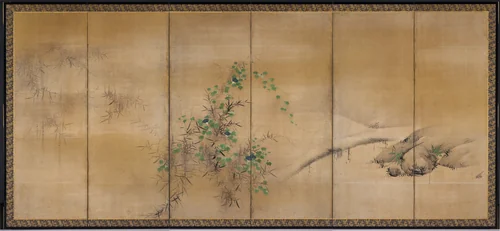 Winter and Summer Flowers by Kaihō Yūshō, painting, 1595-1605