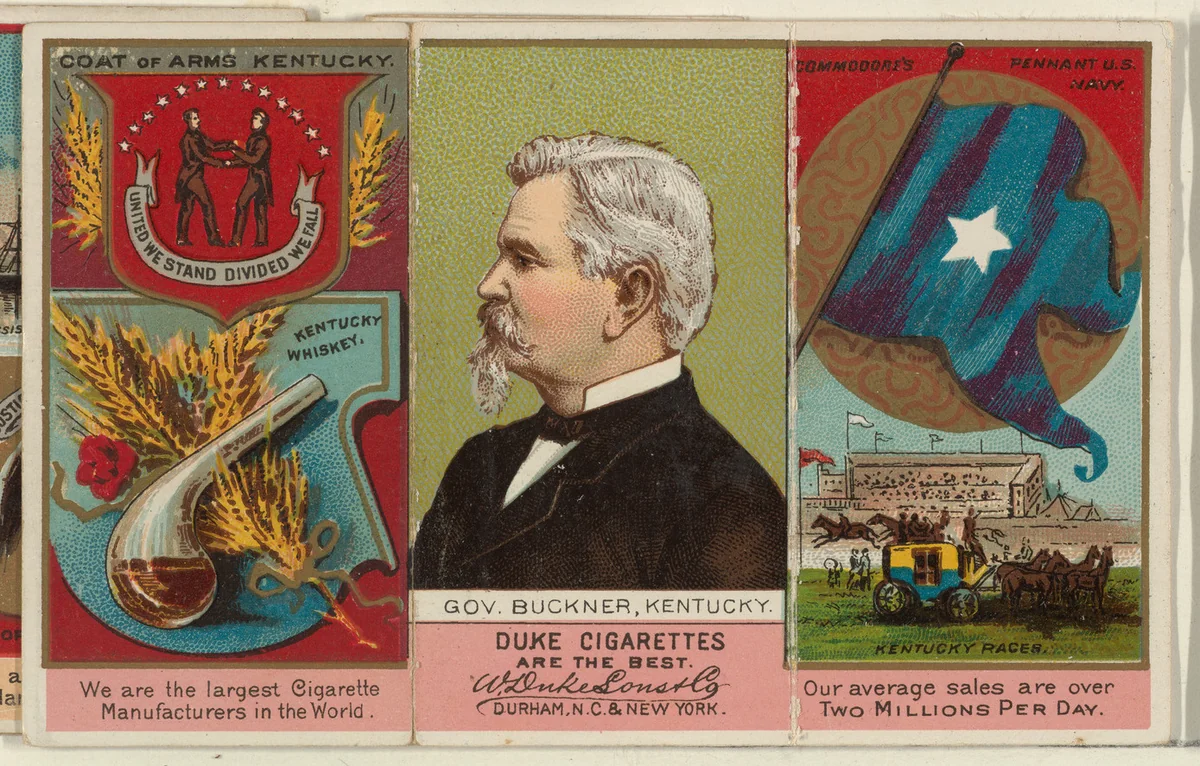 Governor Buckner, Kentucky, from "Governors, Arms, Etc." series (N133-2), issued by Duke Sons & Co. by W. Duke, Sons & Co., print, 1885-1892