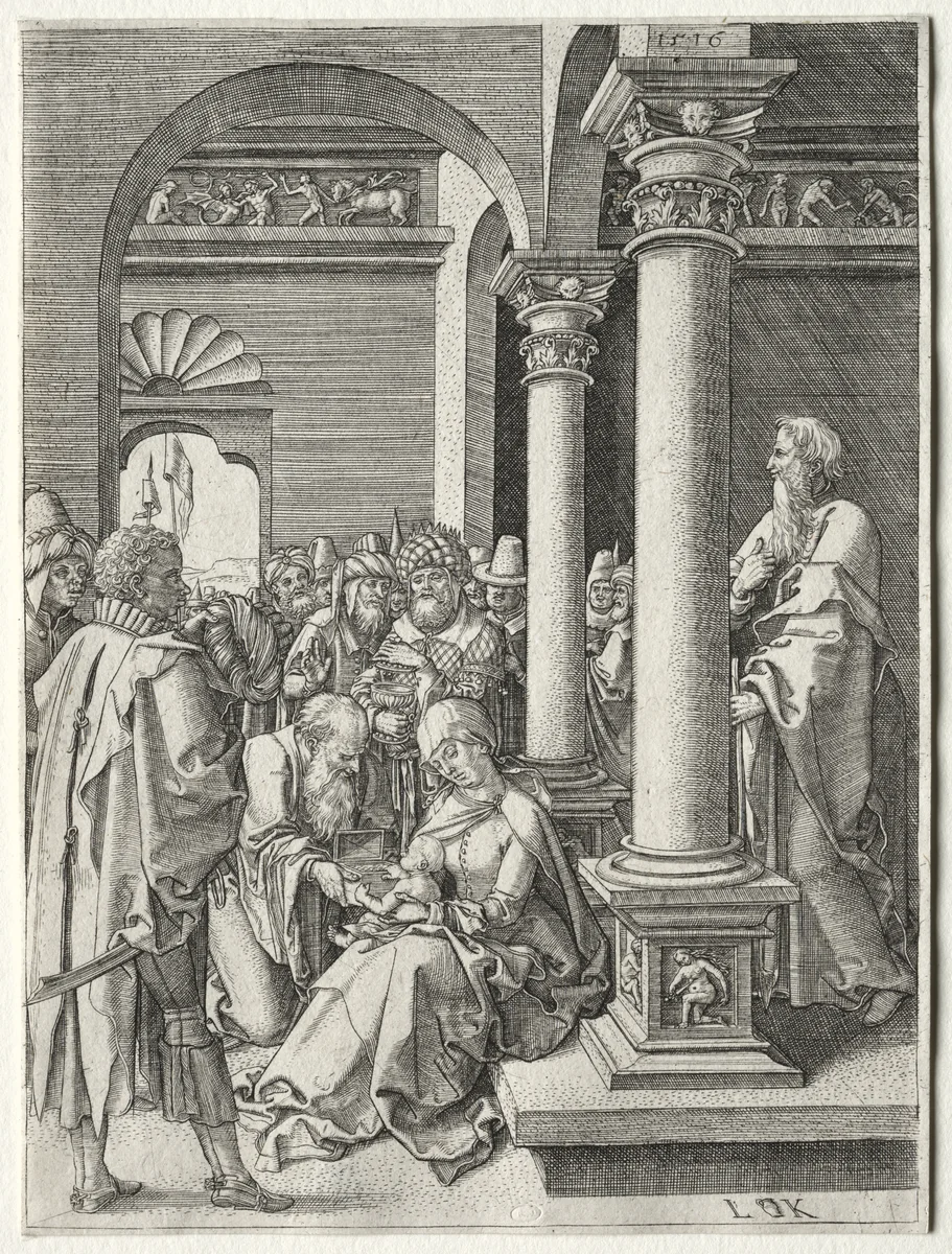L'Adoration des Rois by Ludwig Krug, print, 1516