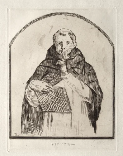Silentium by Edouard Manet, print, 1860