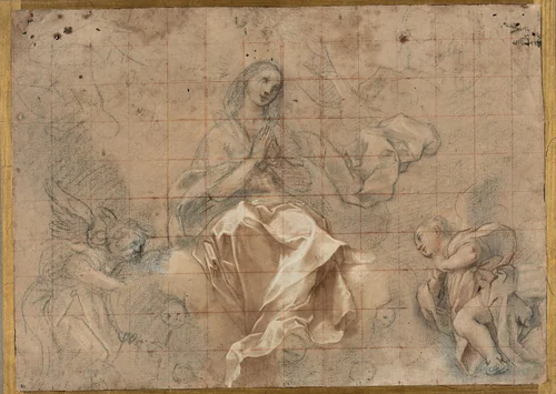 Study for the "Madonna of the Rosary" by Federico Barocci, drawing, 1589