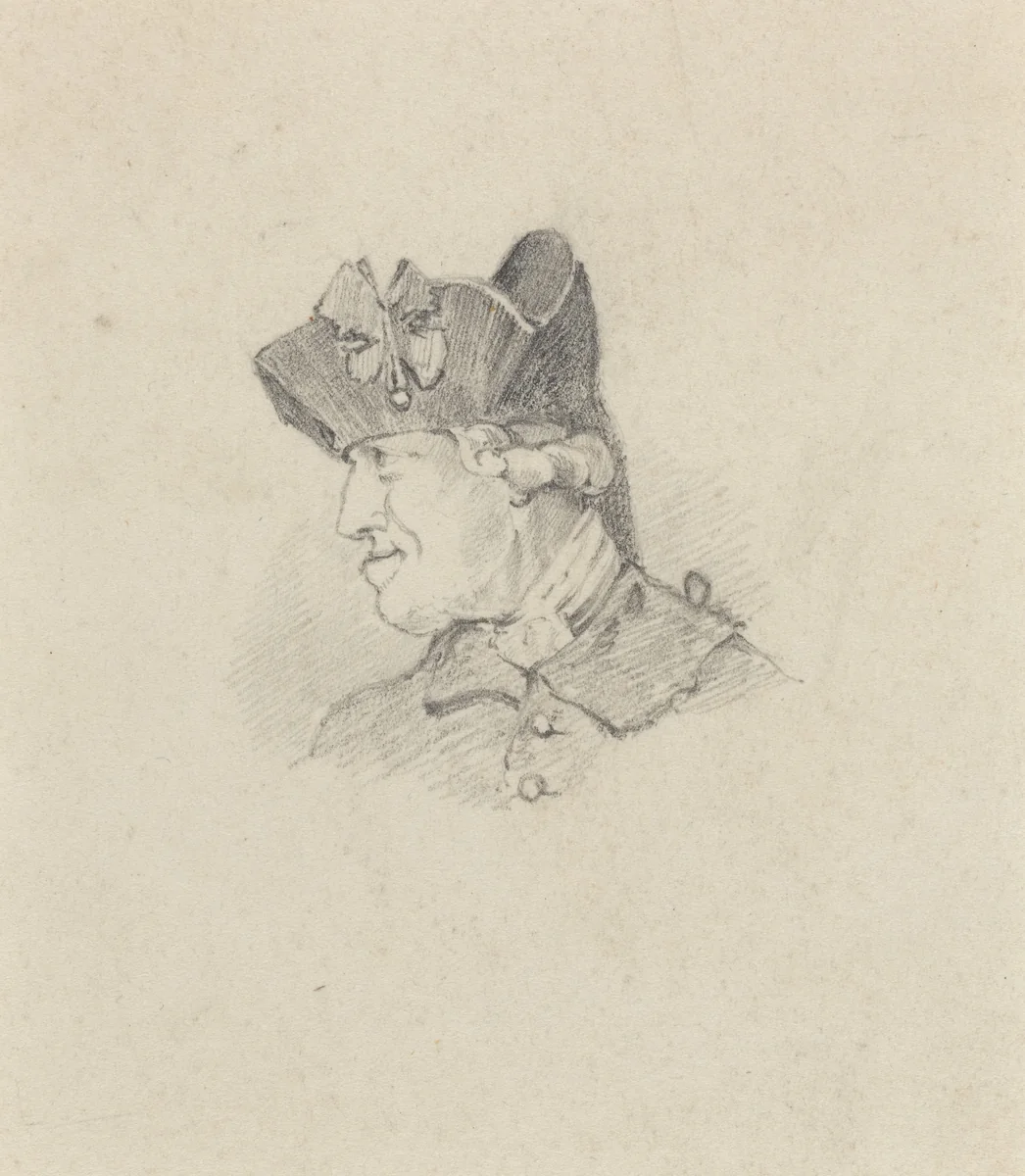 Head of a Man by Félix-Hilaire Buhot, drawing, 1847-1898