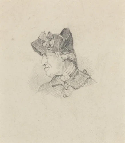 Head of a Man by Félix-Hilaire Buhot, drawing, 1847-1898