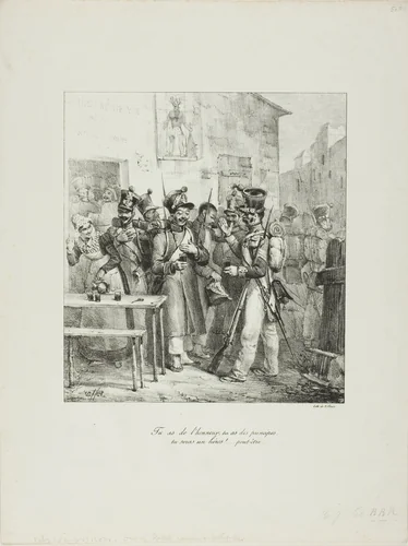 You Have Honor... by Denis Auguste Marie Raffet, print, 1825-1826