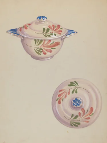Bowl with Lid by Eva Wilson, index of american design, 1937
