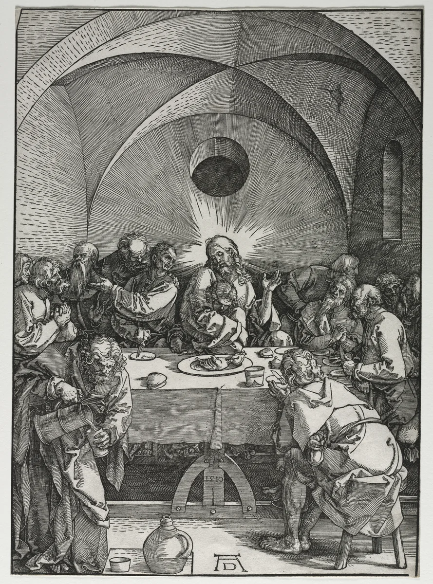 The Large Passion: The Last Supper by Albrecht Dürer, print, 1510