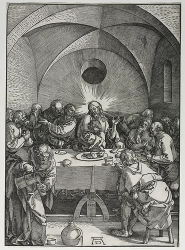 The Large Passion: The Last Supper by Albrecht Dürer, print, 1510