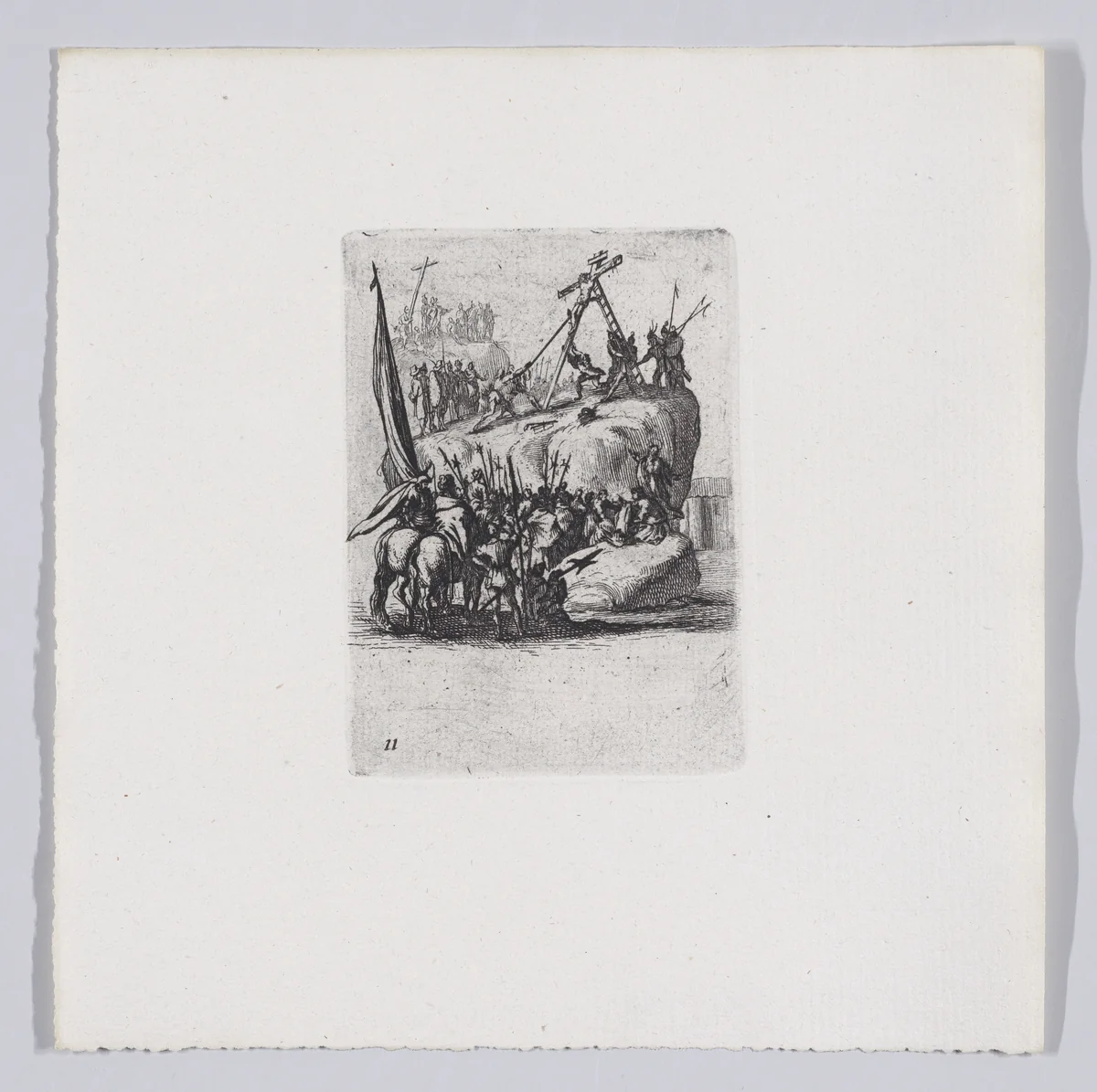 Reverse Copy of Le Crucifiement (The Crucifixion), from La Petite Passion (The Little Passion) by anonymous, print, 1624-1700