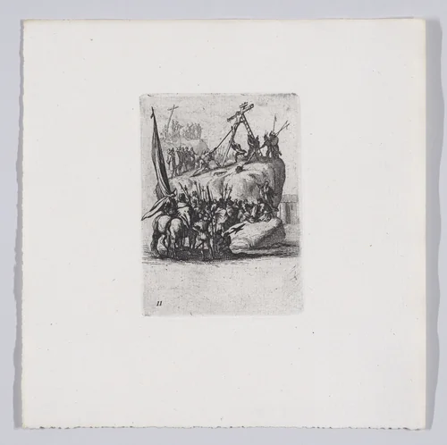 Reverse Copy of Le Crucifiement (The Crucifixion), from La Petite Passion (The Little Passion) by anonymous, print, 1624-1700